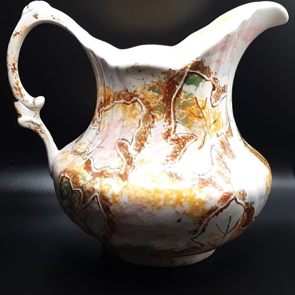 Vintage ceramic leaf pitcher 